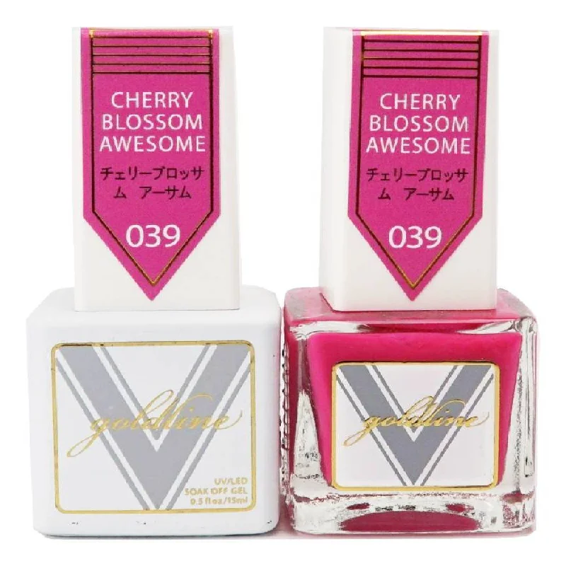 nail polish mud track-VETRO Gold Line Gel Polish - 039 Cherry Blossom Awesome