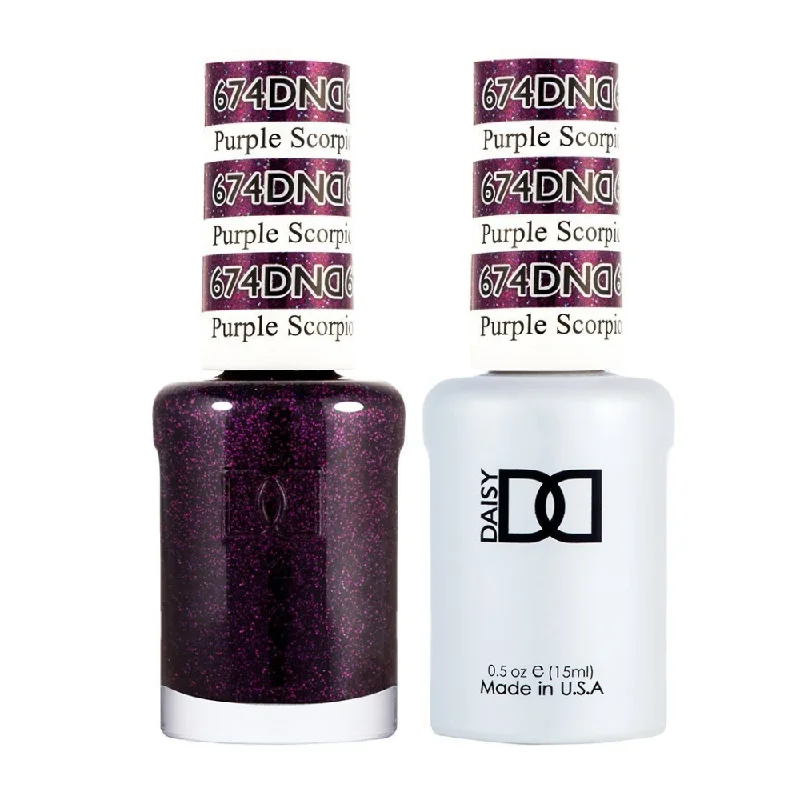 nail polish waterfall veil-DND / Gel Nail Polish Matching Duo - Purple Scorpio 674