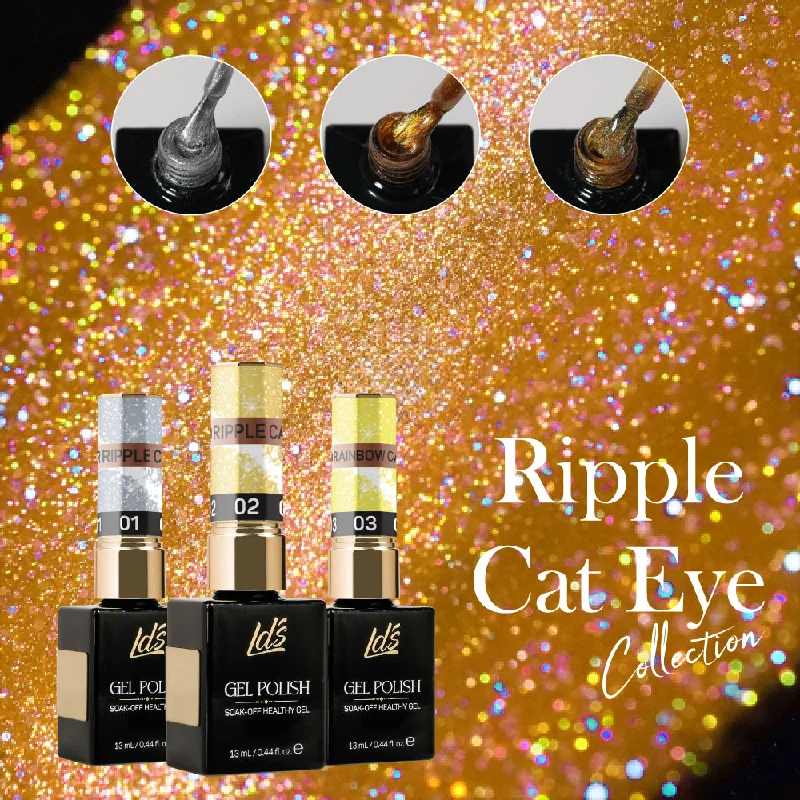 Nail art decoration micro details-LDS Ripple Cat Eye - Set 3 - Gel Polish 0.5 oz - Ripple Cat Eye Collection