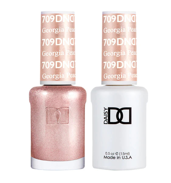 nail polish wax coat-DND Duo - Georgia Peach - 709