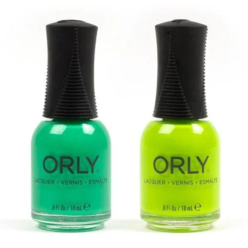 nail polish sand smooth-Orly - Nail Lacquer Combo - Neon Paradise & Plastic Jungle