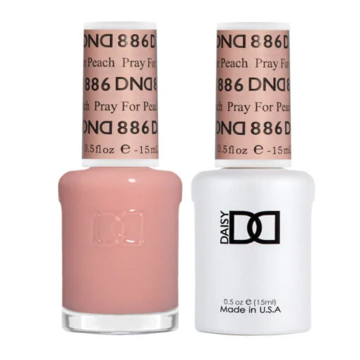 nail polish shawl wrap-DND - 886 Pray For Peach - Gel Nail Polish Matching Duo