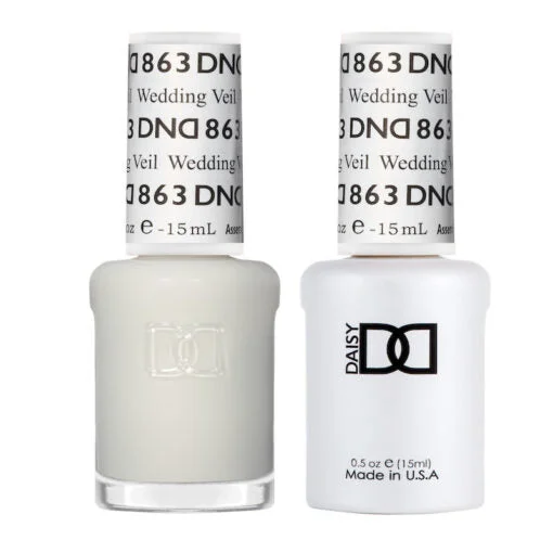 nail polish denim fade-DND - 863 Wedding Veil - Gel Nail Polish Matching Duo