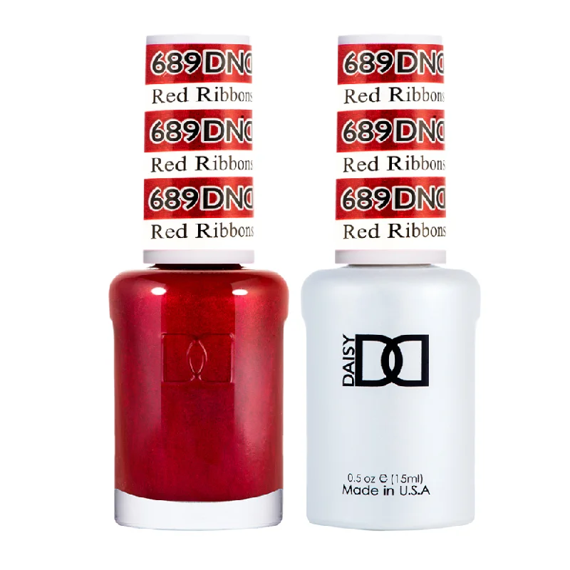 nail polish pump rust-DND / Gel Nail Polish Matching Duo - Red Ribbons 689