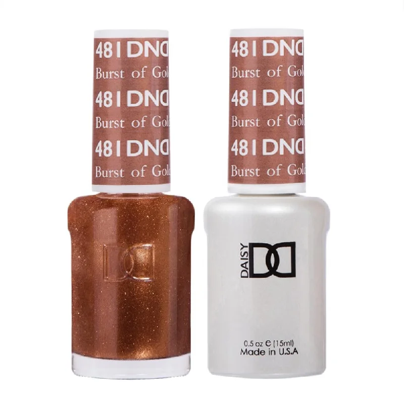 nail polish vial cap-DND / Gel Nail Polish Matching Duo - Burst Of Gold 481