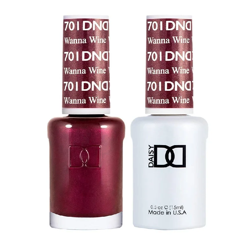 nail polish brew pour-DND / Gel Nail Polish Matching Duo - Wanna Wine 701