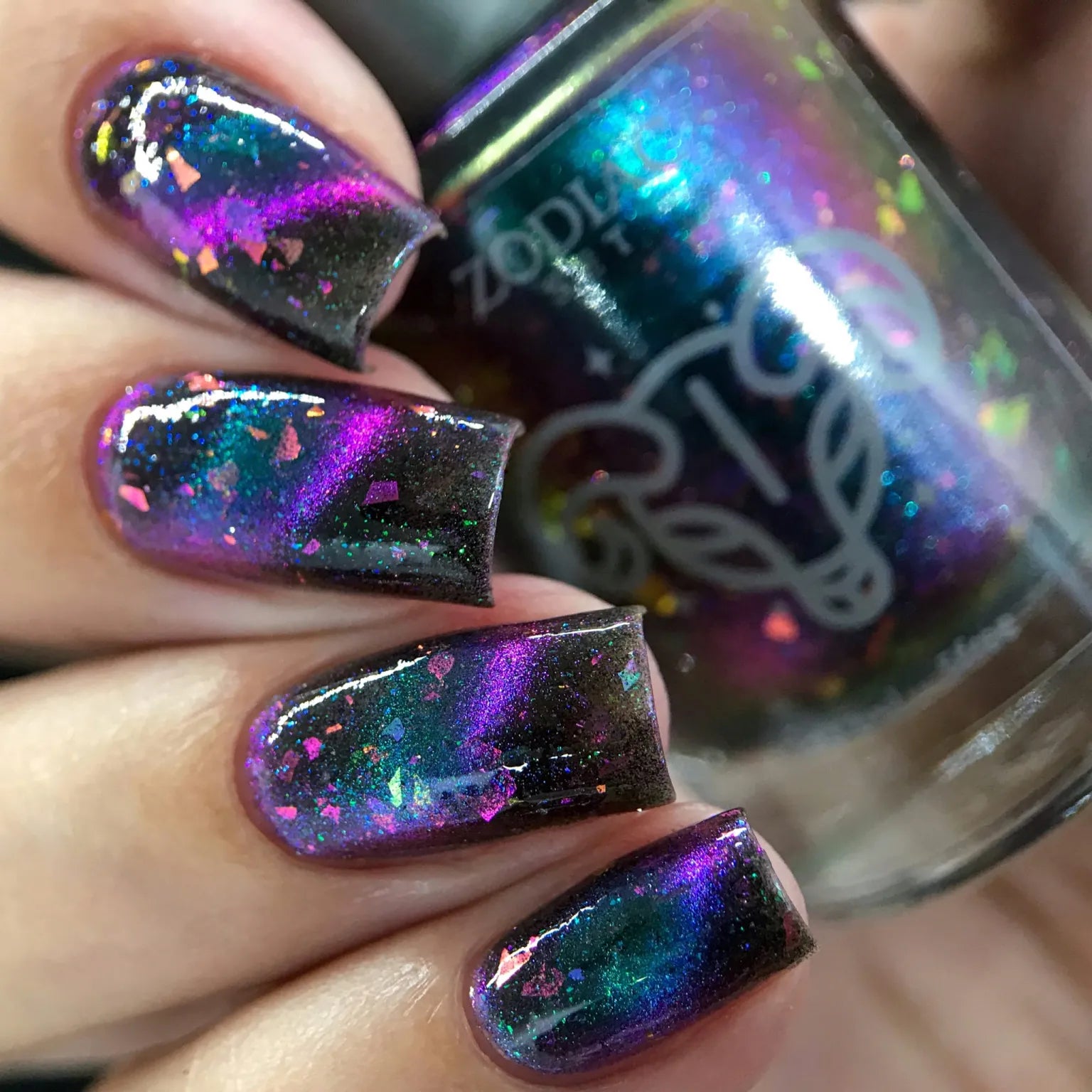 Nail art decoration pool-Rainbow Obsidian