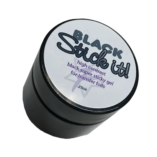 Nail art decoration journey-Black Stick it Transfer Foil Gel