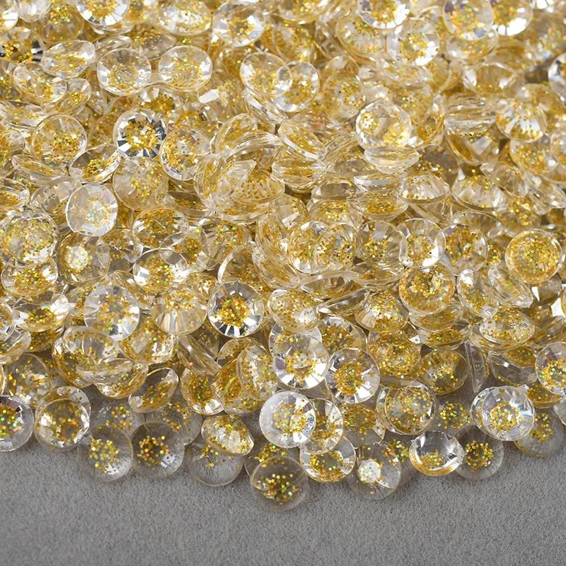 Nail rhinestone fan thoughts-Starry Golden Bulk Bag