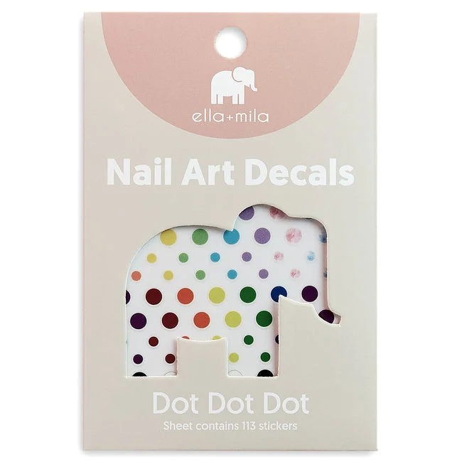 nail polish coin stack-ella+mila -  Nail Art Decal - Dot Dot Dot - Dots