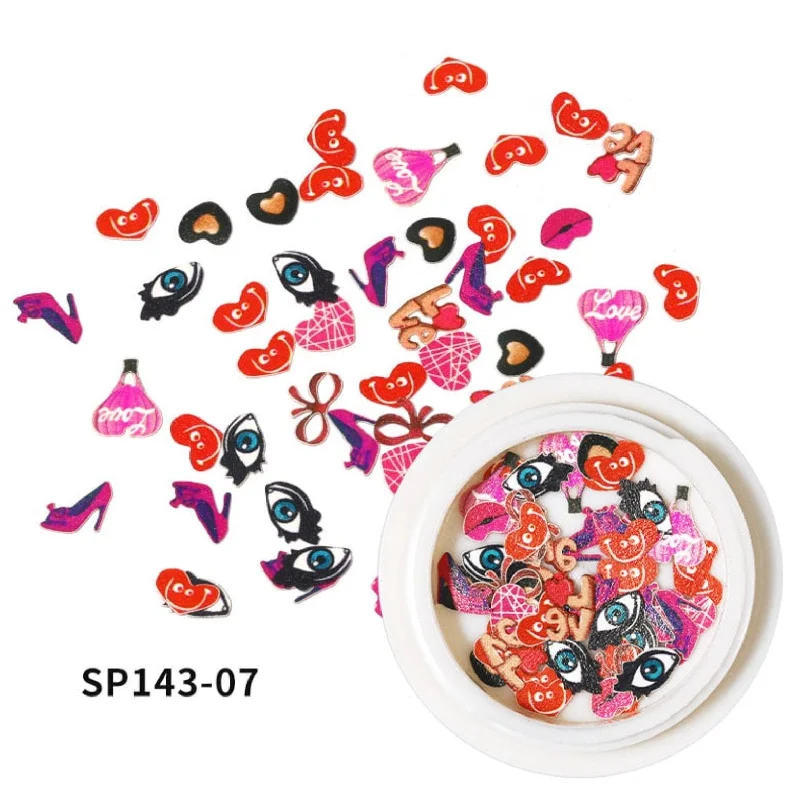 Nail rhinestone span trends-No 7 Valentines Decals