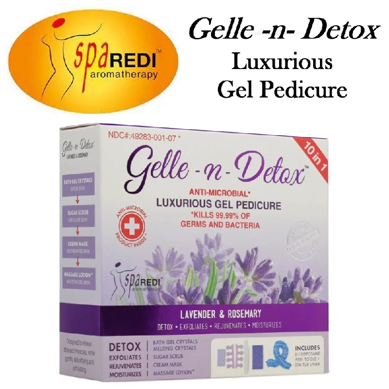 nail repair for nail repair top-rated-use care kit-Spa Redi Gelle-n-Detox Luxurious 10-in-1 Gel Pedicure Kit, Lavender & Rosemary