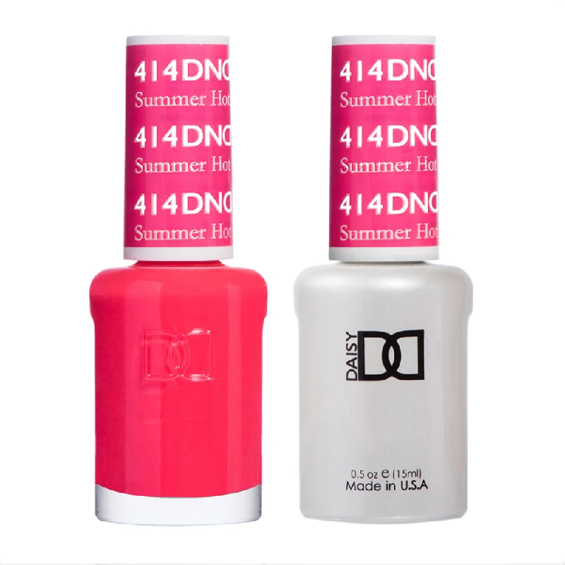 nail polish coin stack-DND / Gel Nail Polish Matching Duo - Summer Hot Pink 414