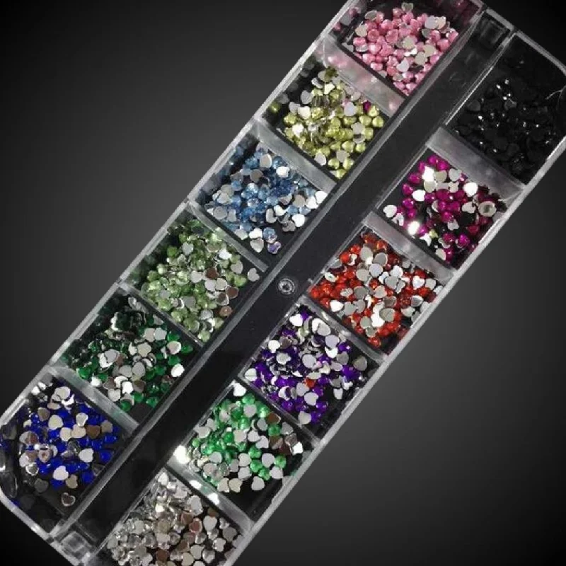 Nail rhinestone lore designs-Tiny Rhinestones - Hearts