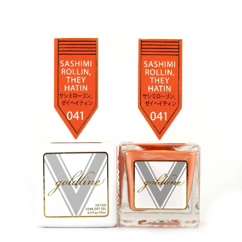 nail polish vine climb-VETRO Gold Line Gel Polish - 041 Sashimi Rollin, They Hatin