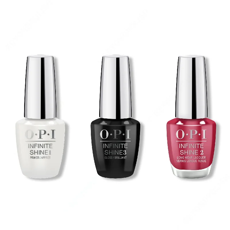 nail polish lodge fire-OPI - Infinite Shine Combo - Base, Top & Red-y For The Holidays - #HRM43