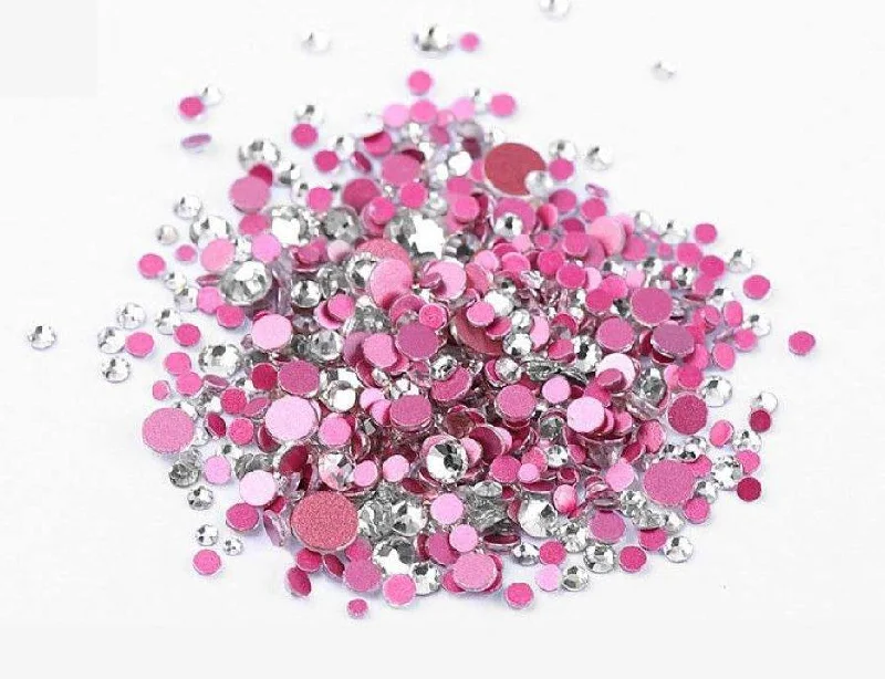 Nail rhinestone steal packs-No 7 Multi sized bulk bag 1440pc Rhinestones