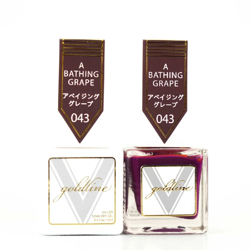 nail polish fruit swell-VETRO Gold Line Gel Polish - 043 A Bathing Grape