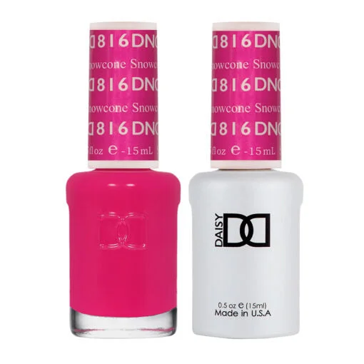 nail polish quilt patch-DND - 816 Snowcone - Gel Nail Polish Matching Duo