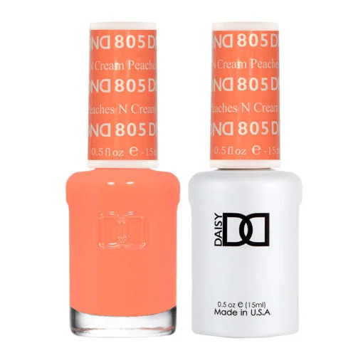 nail polish orb glow-DND - 805 Peaches n Cream - Gel Nail Polish Matching Duo