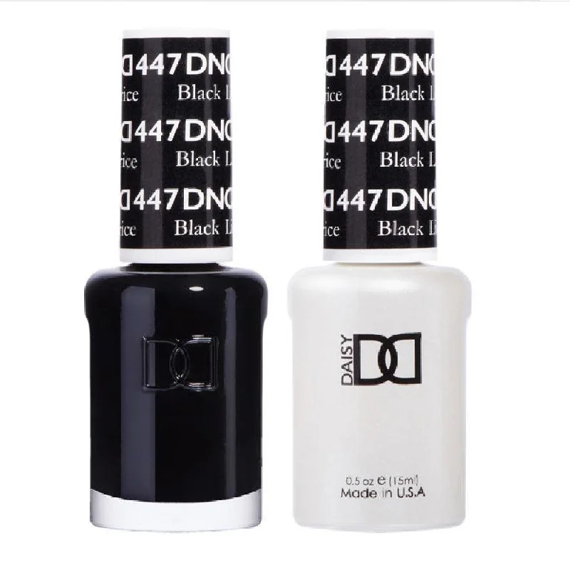 nail polish candle seal-DND / Gel Nail Polish Matching Duo - Black Licorice 447