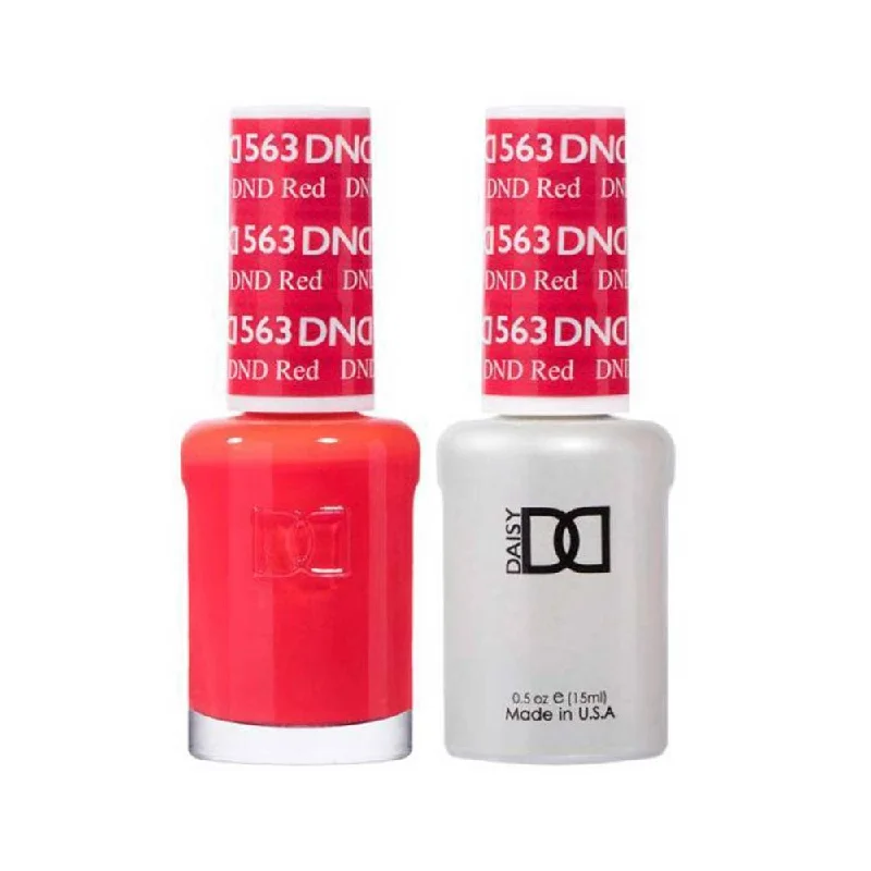 nail polish treasure hunt-DND / Gel Nail Polish Matching Duo - DND Red 563