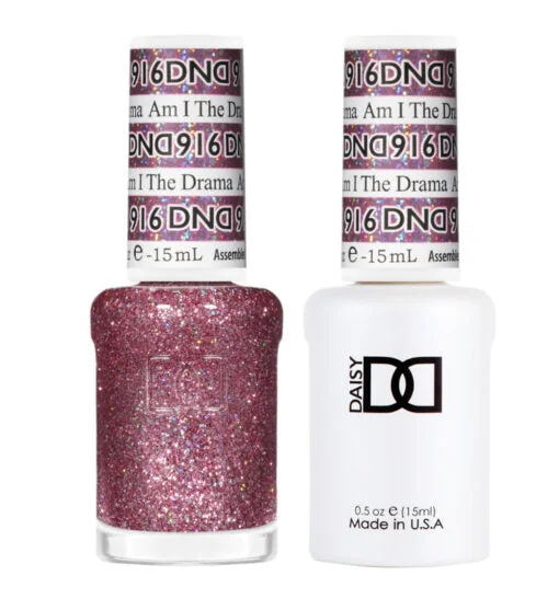 nail polish fringe trim-DND - 916 Am I The Drama - Gel Nail Polish Matching Duo