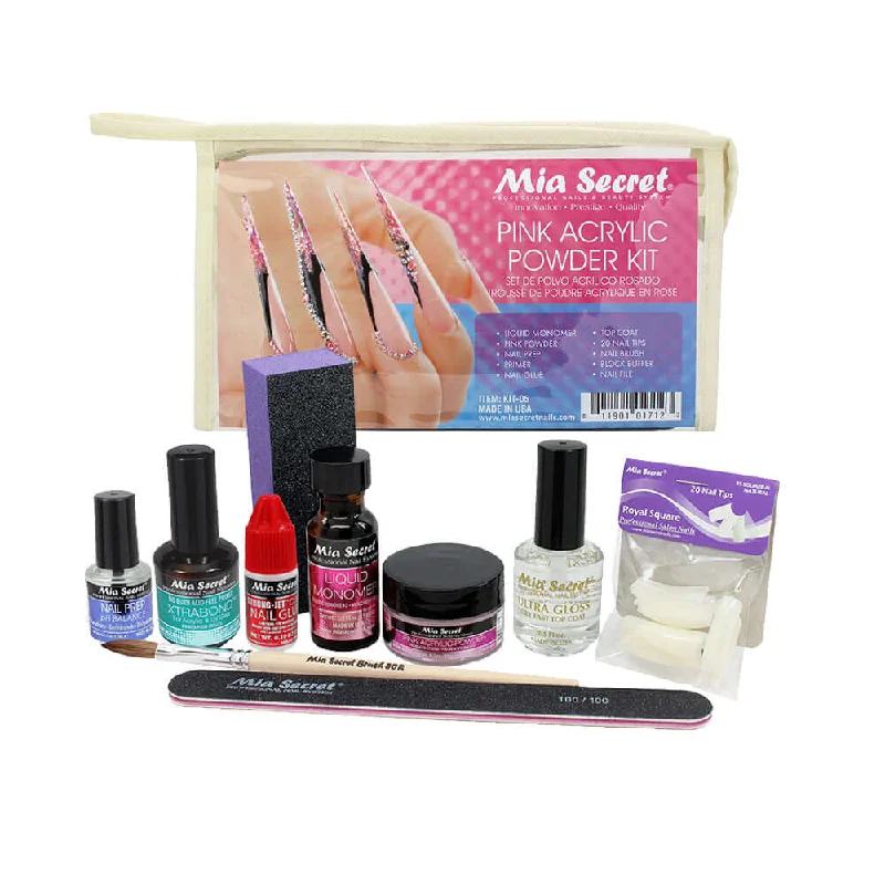 Nail art decoration muted shades-Pink Acrylic Powder Kit