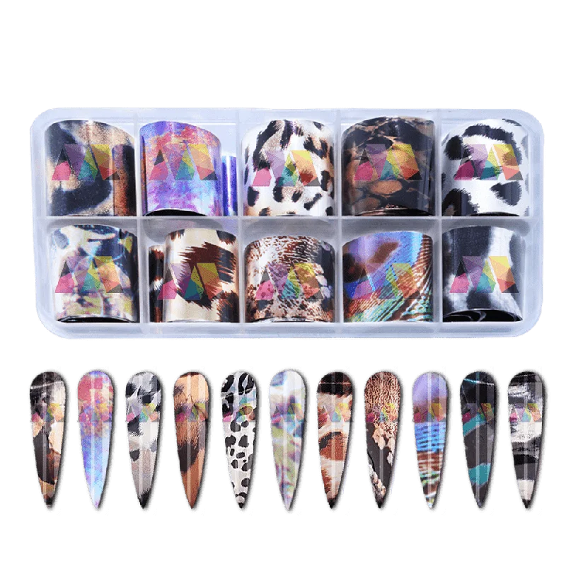 Nail art decoration teamwork-Foil Case - Animal Prints