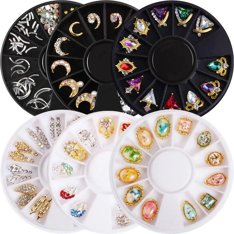 Nail rhinestone full-day glow-3D Nail Art Decoration Wheel Nail Rhinestone Alloy Jewelry Parts for nails Accessories 4575