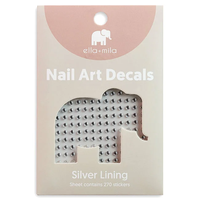 nail polish dungeon depth-ella+mila -  Nail Art Decal - Silver Lining