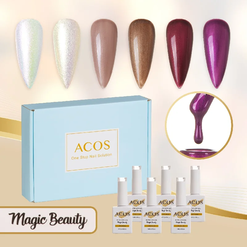 Nail art decoration record-ACOS Gel Polish 6pcs Set (Jewelry Colour )