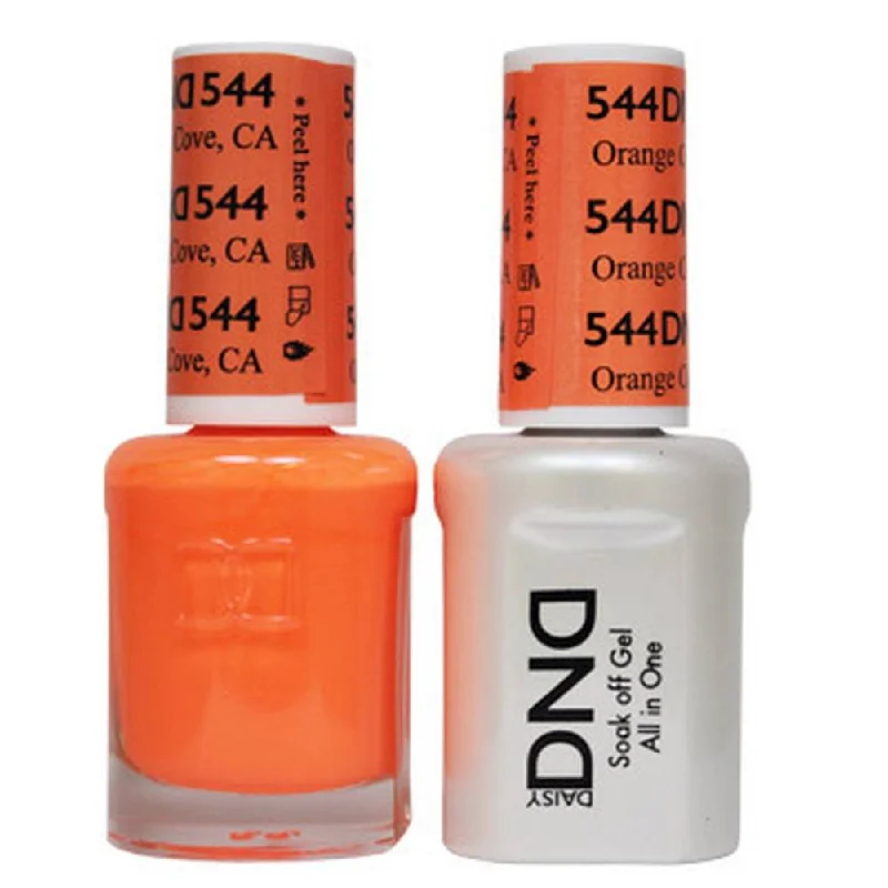 nail polish table gloss-DND / Gel Nail Polish Matching Duo - Orange Cove, Ca 544