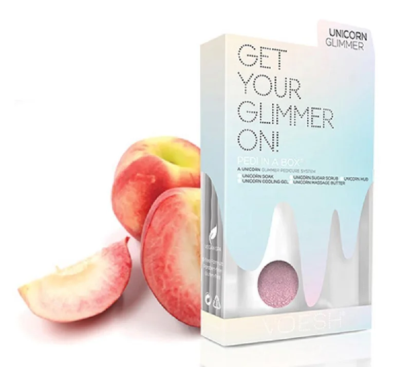 nail repair with no-crack gel-Spa Pedi-in-a-Box Unicorn Peach Glimmer - Voesh