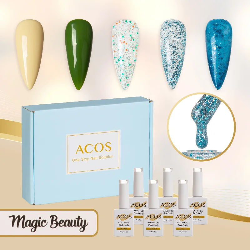 Nail art decoration soundtrack-ACOS Gel Polish 6pcs Set (Charming X'mas )