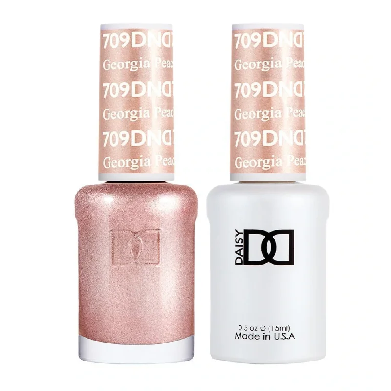 nail polish crown room-DND / Gel Nail Polish Matching Duo - Georgia Peach 709