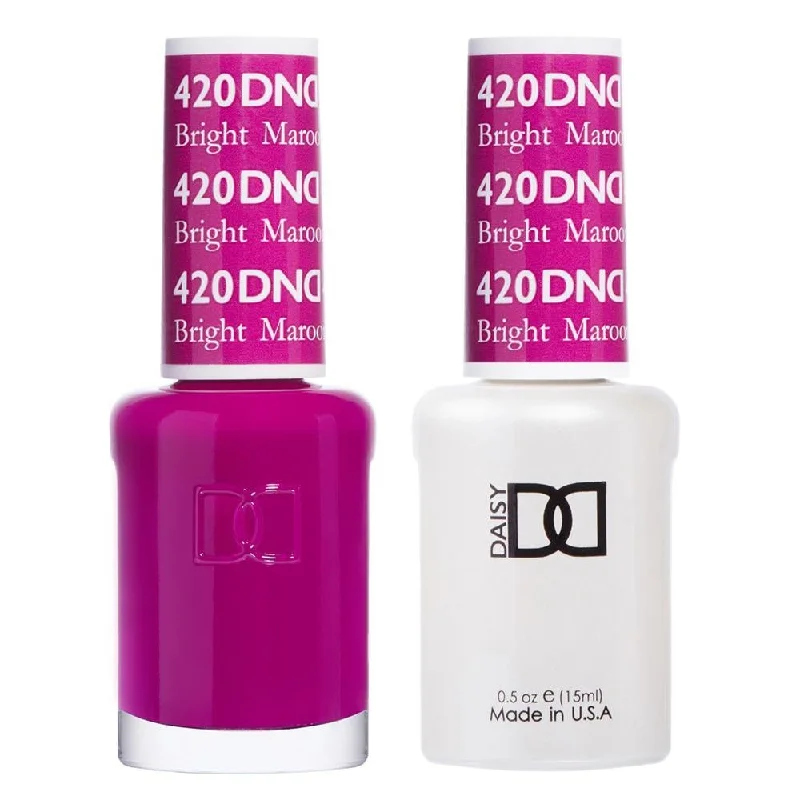 nail polish shelf dust-DND / Gel Nail Polish Matching Duo - Bright Maroon 420