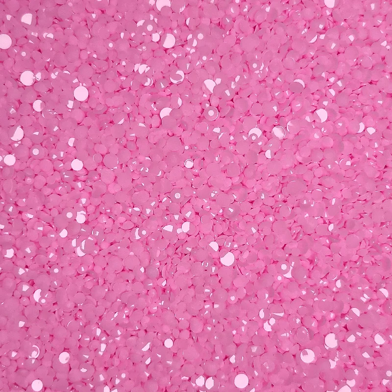 Nail rhinestone fade flair-Chalk Bubblegum Resin Rhinestones