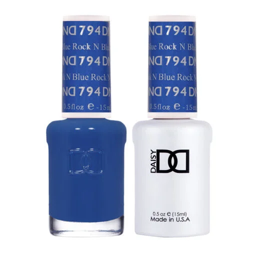 nail polish crest shine-DND - 794 Rock n Blue - Gel Nail Polish Matching Duo