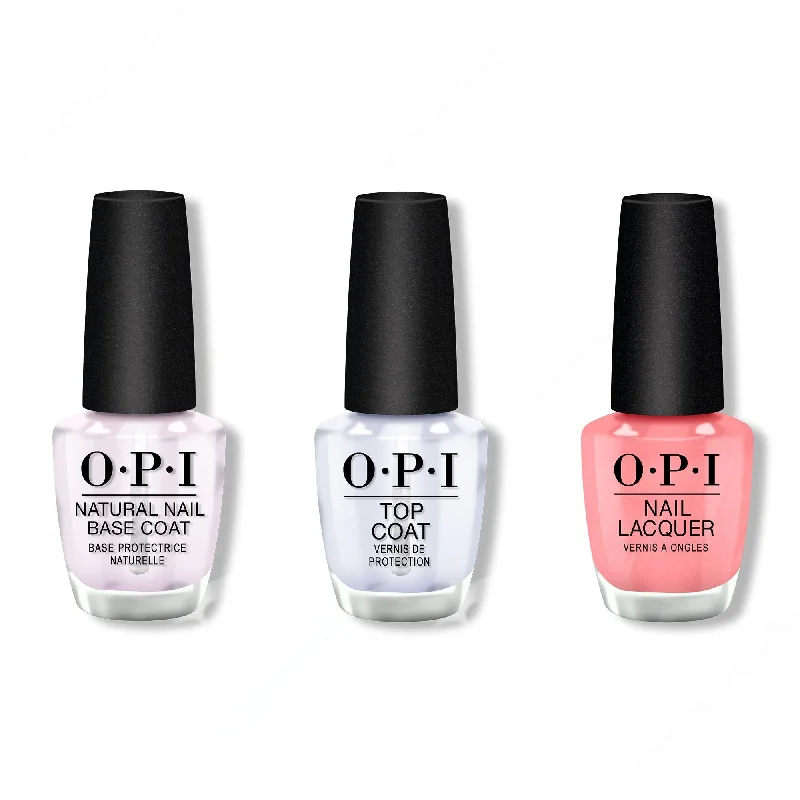 nail polish pier plank-OPI - Nail Lacquer Combo - Base, Top & Snowfalling For You 0.5 oz - #HRM02