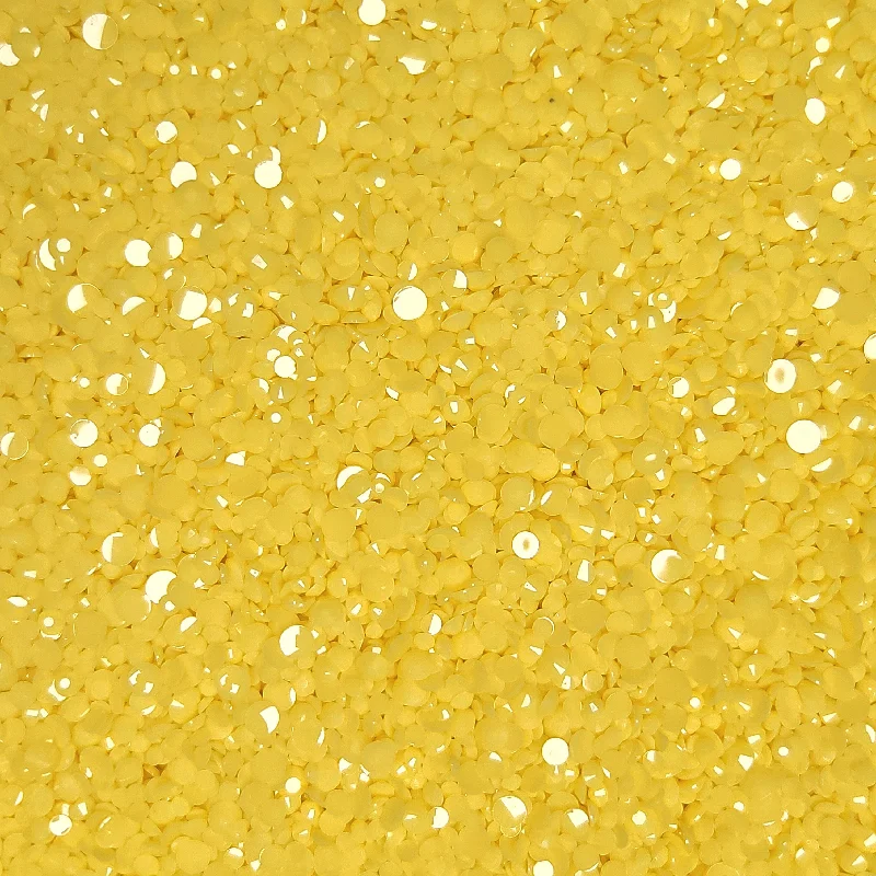 Nail rhinestone foam glow-Chalk Yellow Resin Rhinestones