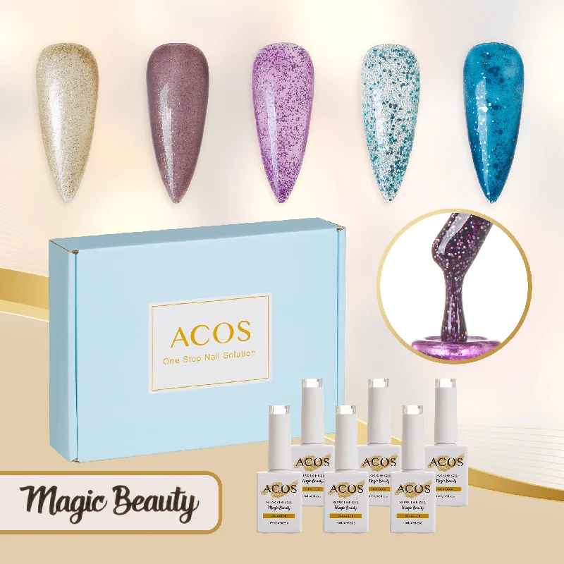 Nail art decoration mixtape-ACOS Gel Polish 6pcs Set (Glitter Mogul )