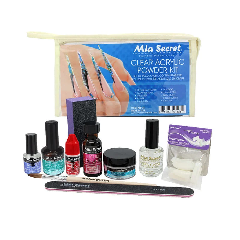 Nail art decoration embedded-Clear Acrylic Powder Kit