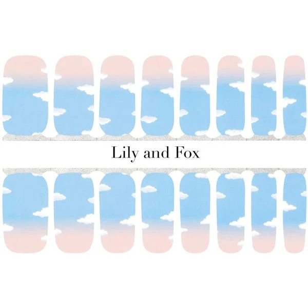 nail polish cotton breeze-Lily and Fox - Nail Wrap - Marshmellow Clouds