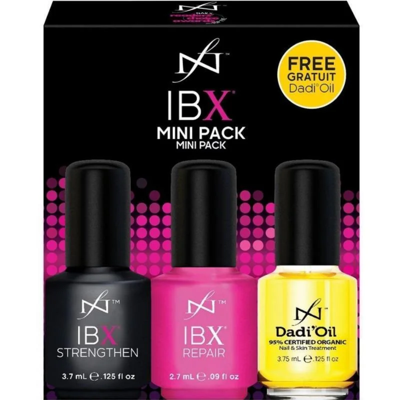 nail repair with film-rich gel-TRIO PACK - IBX MINI PACK Strengthen + Repair + FREE Cuticle Oil