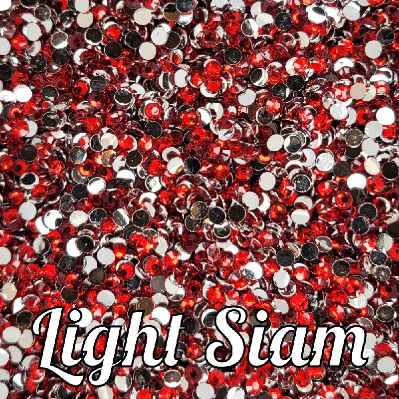 Nail rhinestone plot vibes-Light Siam Resin Rhinestones