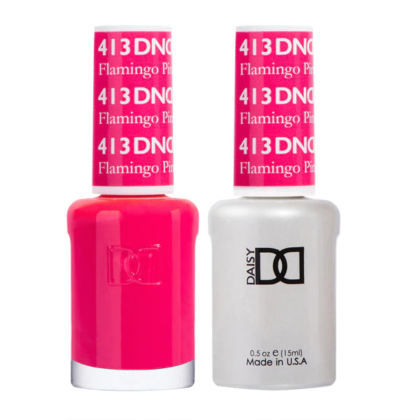 nail polish lake mirror-DND Duo - Flamingo Pink - 413