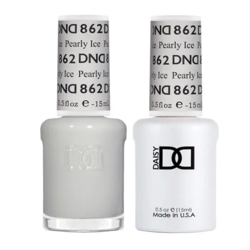 nail polish corduroy tan-DND - 862 Pearly Ice - Gel Nail Polish Matching Duo