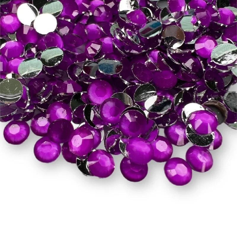 Nail rhinestone dazzle hacks-Neon Purple