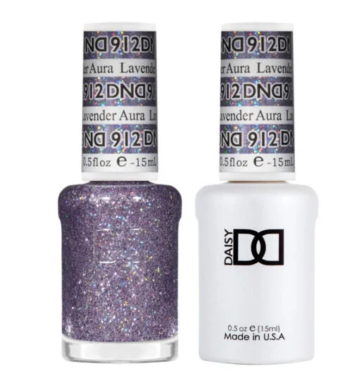 nail polish fabric dye-DND - 912 Lavender Aura - Gel Nail Polish Matching Duo